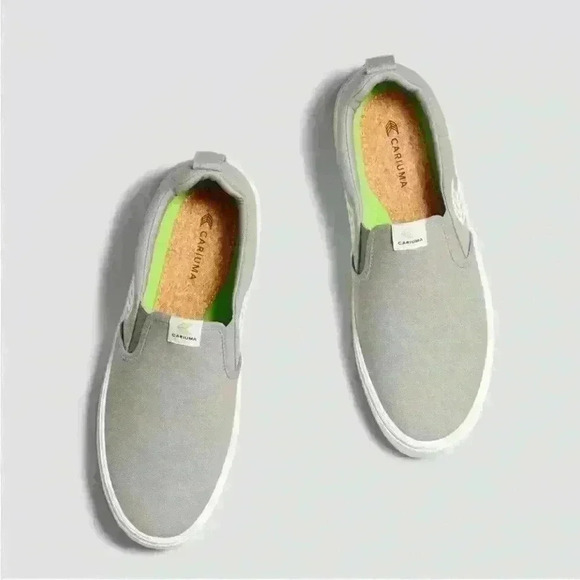 New!! CARIUMA unisex SLIP ON
Light Grey Canvas Off White Logo‎ Sneakers 9 - Picture 3 of 6